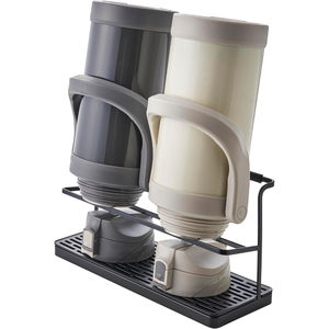 Escurridor de Botellas de 2 Niveles para Encimera, Soporte para Jarras y Vasos, Organizador de Cocina Compacto con Bandeja a Precio Razonable - Product Image 5