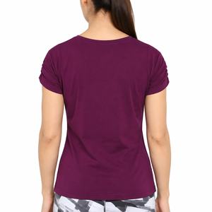 Camiseta Básica de Manga Corta para Mujer, Cuello Redondo, Color Sólido, Casual, Secado Rápido, Transpirable, Jersey OEM, 100% Algodón, Venta al Por Mayor - Product Image 2