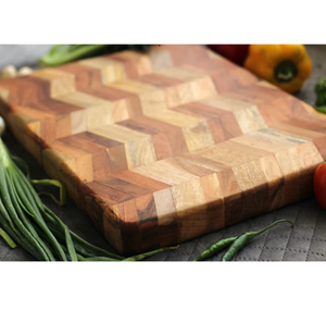 Tabla de Cortar de Madera de Mango y Acacia con Diseño 3D, Antibacteriana, Reversible, para Venta al Por Mayor - Product Image 2