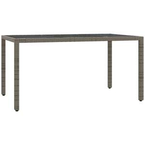 Ensemble de salle à manger de jardin en rotin PE gris résistant aux UV, 5 pièces, matériaux résistants aux intempéries - Product Image 4