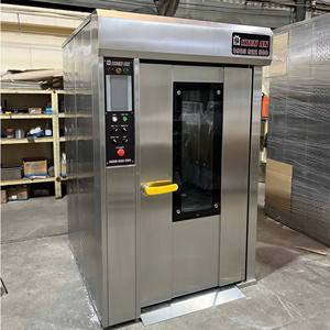 Four rotatif 16 plateaux en acier inoxydable 1.200x1.900x2.500 mm, prix usine, pour ligne de production de pain en boulangerie et restaurant, avec moteur central - Product Image 2