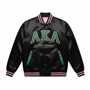 Chaqueta personalizada para mujer de talla grande, también conocida como chaqueta de hermandad, chaqueta de manga larga con cremallera, ropa de hermandad Alpha Kappa Alpha, chaquetas de hermandad. - Product Image 1