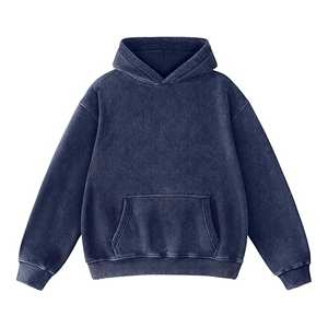 Sweat à capuche délavé à l'acide en coton épais, style vintage, personnalisable avec logo, streetwear, fabricant OEM - Product Image 1
