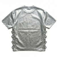 Camiseta Oversize de Lujo Cyber Tech Streetwear con Estampado de Circuitos Futuristas, Moda Urbana, 100% Algodón Transpirable de Secado Rápido de Alta Calidad