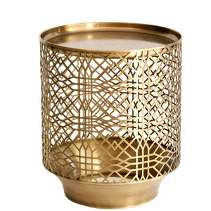 Portavelas decorativo de metal para mesa de centro de sala de estar con un hermoso efecto de brillo de vela - Product Image 1