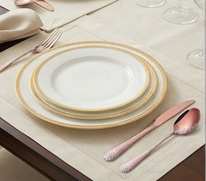 Elegant <b>Rose</b> <b>Gold</b> Flatware Set With Floral Pattern Rust Resistant Metal Cutlery For Wedding Occasion And Everyday Use - Product Image 4