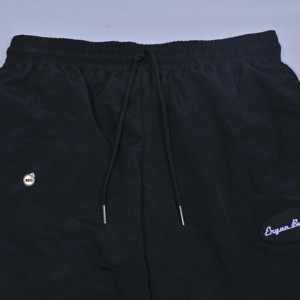 Pantalones Deportivos Casuales Negros de Felpa con Franja Lateral y Cordón Ajustable, Cintura Moderna, Corte Regular, Largos, Unisex, Rectos, de Secado Rápido para Verano - Product Image 4