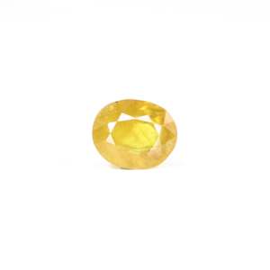 Natural Yellow Sapphire 6.45 Carat Oval Cut Loose Gemstone for Fine Jewelry - Product Image 1