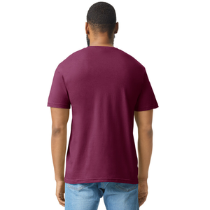 เสื้อยืดผู้ชาย CVC สีแดงเลือดหมู ผ้าคอตตอนผสมพรีเมียม แขนสั้น ระบายอากาศได้ดี น้ำหนักเบา สวมใส่สบาย เสื้อเปล่าสำหรับตกแต่งลาย - Product Image 2