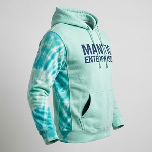 New Arrival Custom Logo NO <b>String</b> Men Hoodie Heavyweight Cotton Vintage Acid Wash Hoodie for Men - Product Image 4