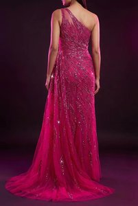 High-End Shimmering <b>Sequin</b> Mermaid Evening Gown Floor Length <b>Red</b> Carpet Dress Luxury Formal Party Gowns ODM - Product Image 2