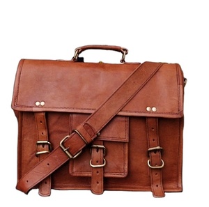 Bolsas de mensajero de cuero de cabra 100% auténtico, venta al por mayor - Product Image 1