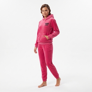 Conjunto Deportivo de Terciopelo para Mujer al por Mayor, con Logotipo Personalizado, Corte Regular, Sudadera con Capucha, Manga Larga, Bolsillos Tipo Canguro y Pantalones Jogger - Product Image 6