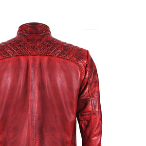 Winter Oversized <b>Burgundy</b> Cow Skin <b>Leather</b> <b>Jacket</b> Men Vintage Luxury Genuine <b>Leather</b> Front Custom OEM Supplier - Product Image 2