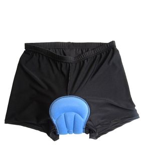 Men's <b>Padded</b> <b>Cycling</b> <b>Shorts</b> Black Blue Gel <b>Pad</b> Elastic Waist Fitted Sportwear Letter Pattern Front Logo 100% Polyester Quick Dry - Product Image 3