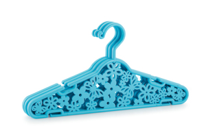 Cintre à vêtements en plastique violet avec motif floral, type crochet, pour rangement de garde-robe, léger, style créatif, forme rectangulaire - Product Image 4