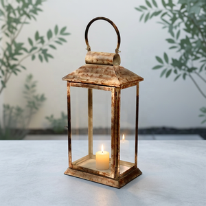 Wholesale High Quality Durable Handmade Rectangular Metal Iron Candle Lanterns Custom Logo Option for Christmas Home Decoration - Product Image 6