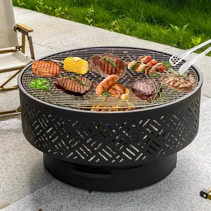 Bol à feu artisanal en acier de qualité supérieure pour jardin, patio, terrasse extérieure de luxe, feu de camp et projets de décoration paysagère - Product Image 1