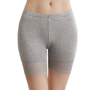 Shorts de sécurité en modal taille haute pour femmes, respirants, en dentelle, extensibles, culottes légères, prévention des fuites - Product Image 4