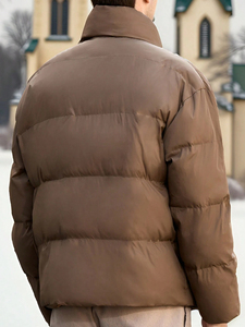 Blouson matelassé slim fit personnalisé pour homme, nouveau design, noir uni, tissu 100 grammes, pour l'hiver, prix de gros, prix avantageux - Product Image 4