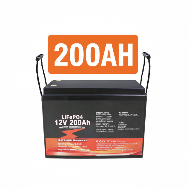 12V 200Ah LiFePO4 Battery with a Cycle Life of up to 6,000 Cycles Lithium Ion Batteries Pack Solar Lifepo4 Lithium Batteries