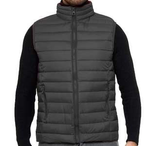 Custom manufacturer men Puffer Vest Quilted Sleeveless <b>packable</b> lightweight padded Vest Outerwear gilet padded vest - Product Image 2