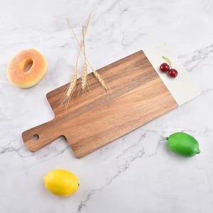 Planche à découper en bois d'acacia Rehman Craft RC0044 (planche à charcuterie/découpe) avec poignée, rectangulaire, 1,5 cm d'épaisseur, passe au lave-vaisselle - Product Image 6