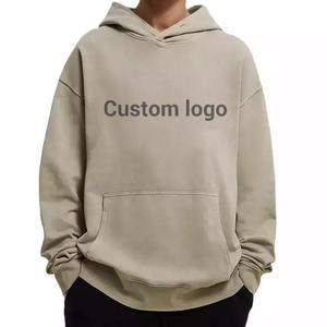 Sudadera de Hombre Personalizada 2025, 100% Algodón, Estilo Vintage, Invierno, Ecológica, Forro Polar, Teñido Liso, Alta Calidad, Gruesa, Estilo Urbano Francés, Talla Grande - Product Image 1