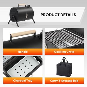 Griglia a Carbone Portatile in Acciaio Inox, Barbecue da Tavolo a Doppio Lato per Campeggio e Giardino - Product Image 3