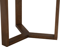 Mesa de Centro Redonda Moderna Nesthouz, Disponible en Stock, con Base en Y Giratoria Minimalista, Acabado en Nogal Sólido, Muebles para el Hogar