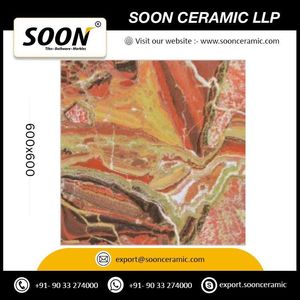 กระเบื้องบุผนังพอร์ซเลนลายหินอ่อนฟรอสติน ผิวมันเงา ขนาด 600x600 มม. ลายหินธรรมชาติ สำหรับตกแต่งภายใน ป้องกันแบคทีเรีย - Product Image 2