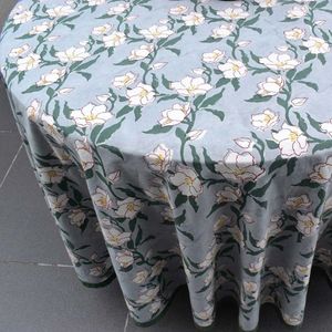 Latest Design Indian Manufacturer Floral Printed Cotton 10 Seater Round 275 cms <b>Tablecloth</b> Classic Washable Home Use Woven - Product Image 6