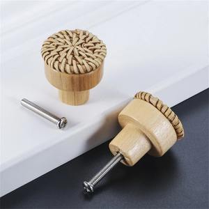 Meilleur choix de poignée de porte, poignée de commode, bouton en rotin tressé, accessoires pour l'ameublement - Product Image 4