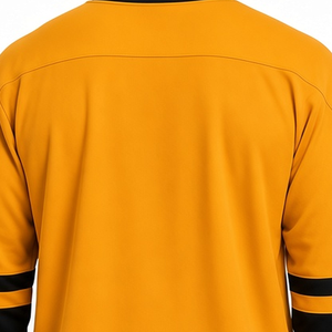 Camiseta de hockey para hombre Iota Phi Theta, color dorado y negro, cuello en V, manga larga, con escudo griego, jersey deportivo de fraternidad, ropa de equipo. - Product Image 5