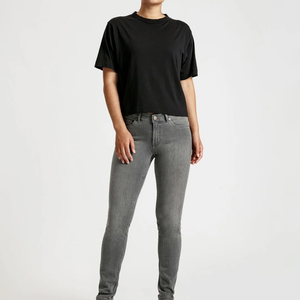 Pantalones Vaqueros Casuales para Mujer, Más Vendidos, Elásticos, Lavados, Grises, a la Moda, Rectos, de Cintura Alta - Product Image 2