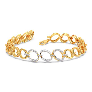 Elegante Pulsera de Cadena de Diamantes con Eslabones Ovalados Entrelazados - Product Image 2