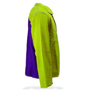 Veste de soudage en cuir croûte, veste de sécurité pour soudeur, résistante à la chaleur, haute résistance - Product Image 2