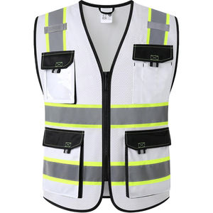 Chaleco de Seguridad Reflectante de Alta Visibilidad al por Mayor, con Múltiples Bolsillos y Cremallera, Ropa de Trabajo para Construcción, Tráfico y Trabajadores de Carreteras - Product Image 1