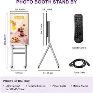 Pantalla Digital Móvil de 43 Pulgadas con Estuche de Transporte, Kiosco Publicitario UHD Portátil para Video, Fotos y Cabina de Fotos - Product Image 2