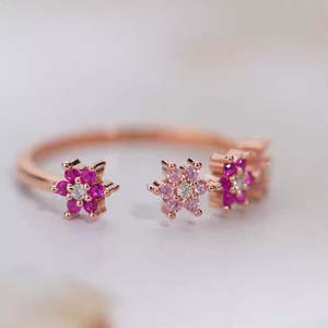 Superbe Bague Ajustable en Argent Sterling 925 Plaqué Or Rose avec Zircon pour Femme, Idéale pour les Fiançailles - Collection Septembre - Product Image 4