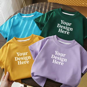 Camisetas de Algodón Lisas Casuales de Tallas Grandes para Mujer al por Mayor, Hombros Caídos, Ajuste Holgado, Transpirables, Opciones de Impresión Personalizada, OEM - Product Image 1