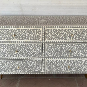 ILAHI's Bone Inlay <b>Drawer</b> Modern Design Agate Detailing <b>Storage</b> Portable Home Furniture - Product Image 1
