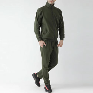 Custom Color Lightweight <b>Men</b> Olive <b>Green</b> Hoodie Outfit <b>Tracksuit</b> New Design Slim Fit <b>Men's</b> Zipper <b>Tracksuit</b> - Product Image 5