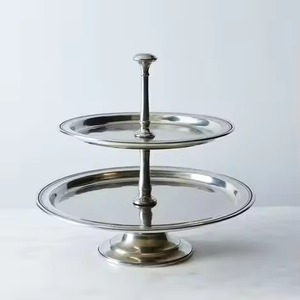 Restaurant Serving Metal Cake Stand Dessert Display Plate Cupcake Tray Event Table Decor - Product Image 1