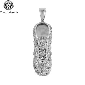 Pendentif en forme de boule en argent 925 et moissanite, plaqué or 22 carats, certifié IGI, serti clos, lettre RILY, thème Hip Hop, unisexe, par Charm Jewells - Product Image 3