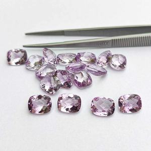 Venta al por mayor personalizado 7x9mm cojín Checker corte Real Rosa amatista joyería de alta calidad piedras preciosas naturales precio de fábrica - Product Image 2