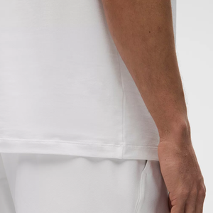Camiseta Blanca de Manga Corta para Hombre, Cuello Redondo, Corte Regular, Transpirable, de Algodón Jersey, Estilo Casual, Color Sólido, Tejido de Punto - Product Image 5