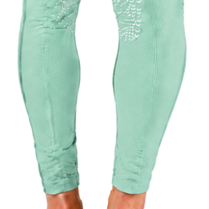 Leggings d'équitation jaune moutarde pour femme, taille haute, extensibles, avec grip intégral en silicone, pour l'entraînement - Product Image 6