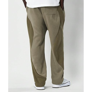 <b>Men's</b> <b>White</b> Loose Sweatpants Drawstring Elastic Waist Straight Leg Casual Sports Pants with Black Stripe - Product Image 3