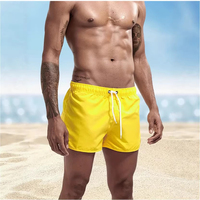 Short de plage pour hommes, short de bain à séchage rapide, léger, short d'été, taille élastique, cordon de serrage, short décontracté pour les vacances